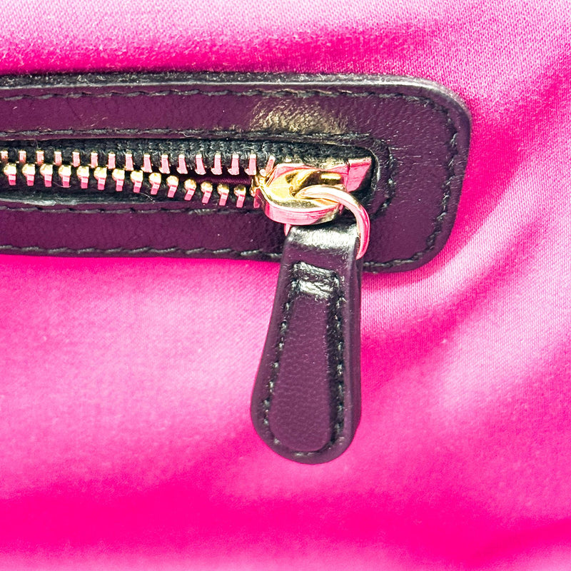 Christian Dior Milly La Foret Cannage Quilt Lambskin Black Leather Bag