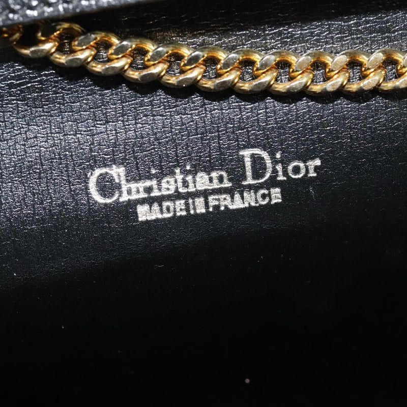 Christian Dior Vintage Trotteur Chain Canvas Black Bag