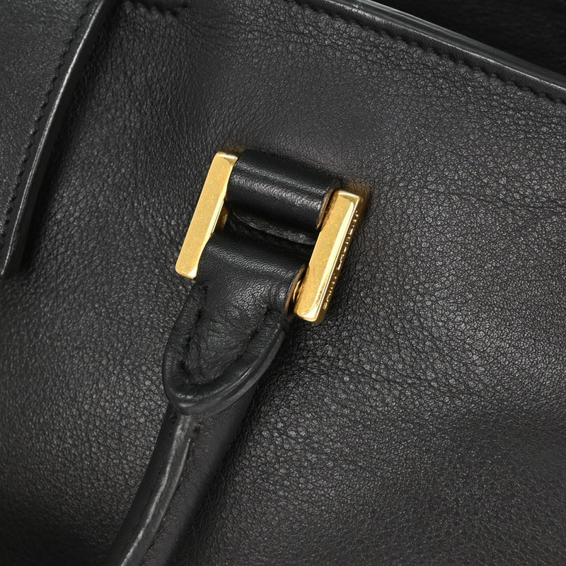 Saint Laurent Monogram Cabas Leather Black Calfskin Bag