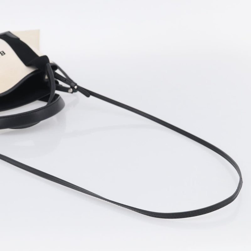 Balenciaga Navy Cabas Canvas With Leather White Bag