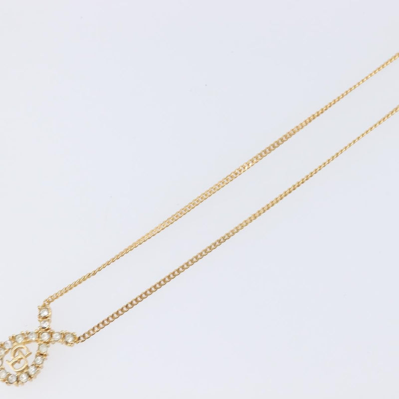 Christian Dior Cd Long Metal With Beads Gold Bijoux