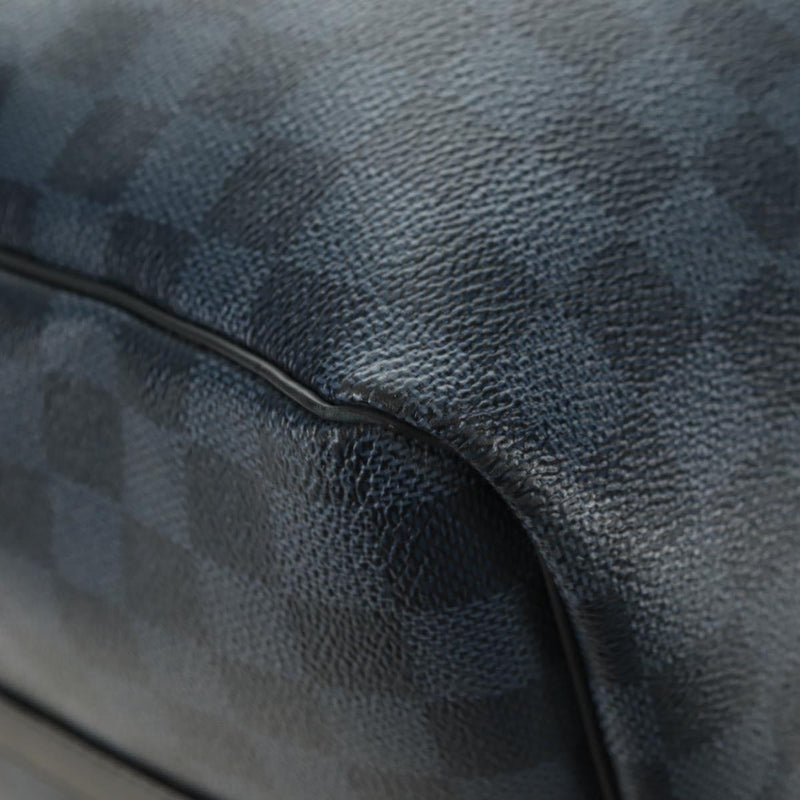 Louis Vuitton Keepall Bandouliere Limited Edition Damier Cobalt Jungle Blue Canvas Bag