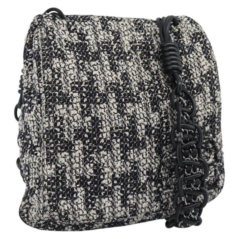 Chanel Camellia Messenger Tweed Black