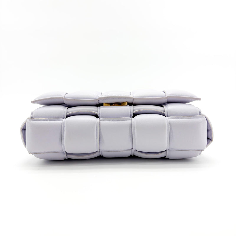 Bottega Veneta Cassette Padded Maxi Intrecciato Leather Purple Bag