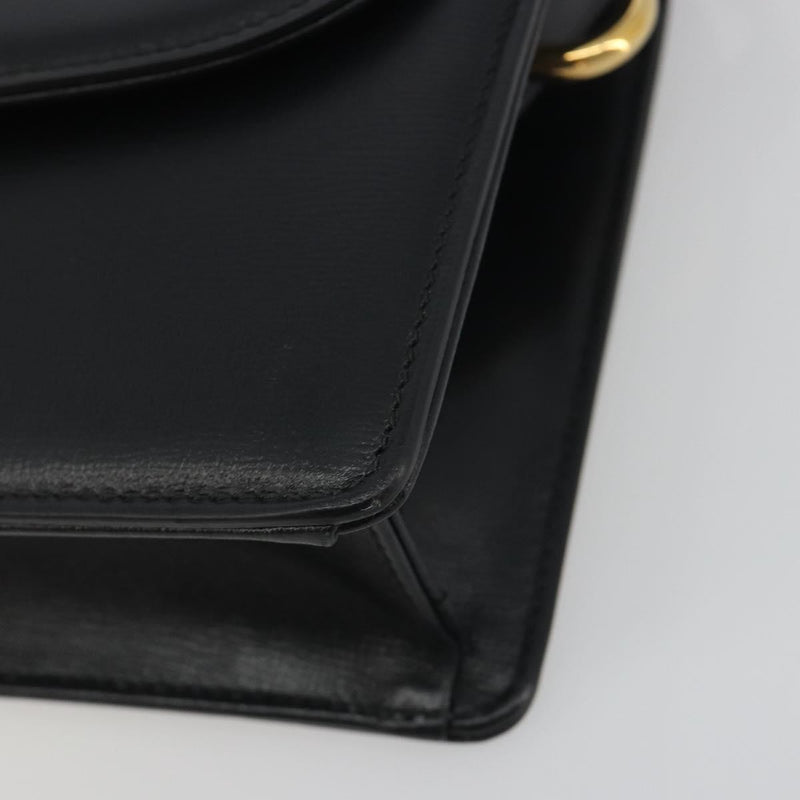 Gucci Gg Ring Leather Black Bag