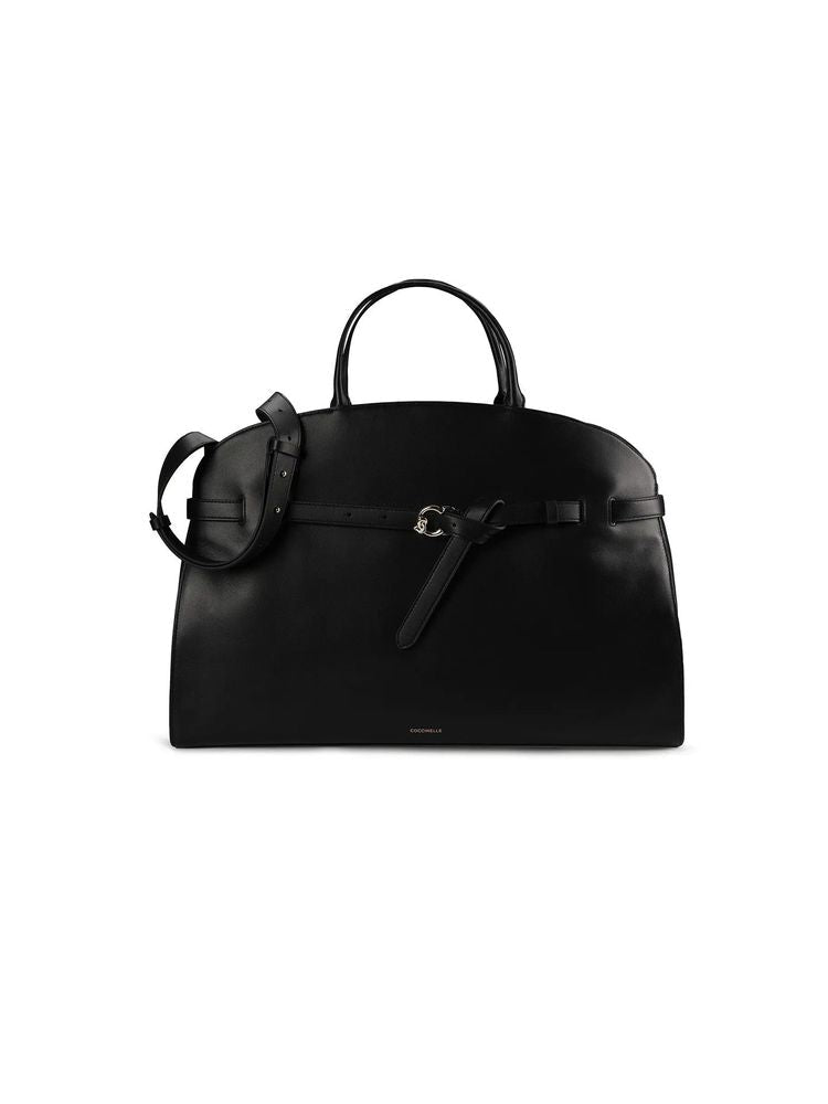 Coccinelle Smooth Cowhide Top Handle Bag — Black
