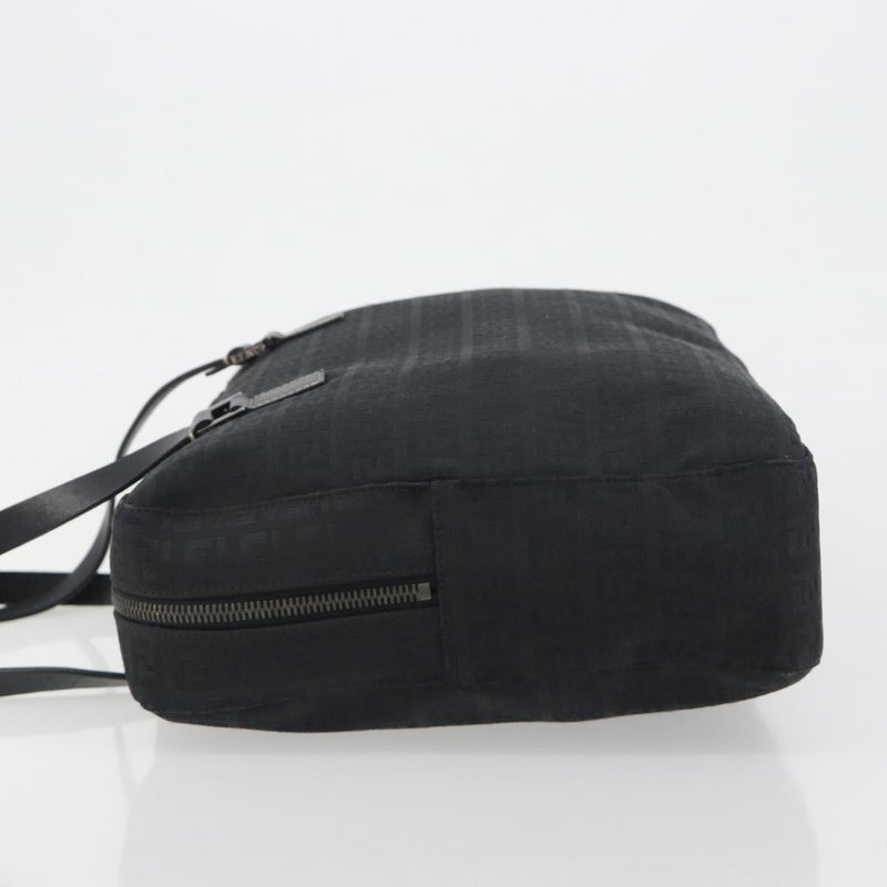 Fendi Shoulder Zucchino Canvas Black Bag