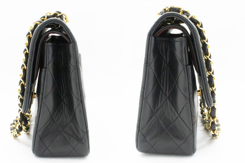 Chanel Timeless - Classic Double Flap Quilted Lambskin Black Leather Bag