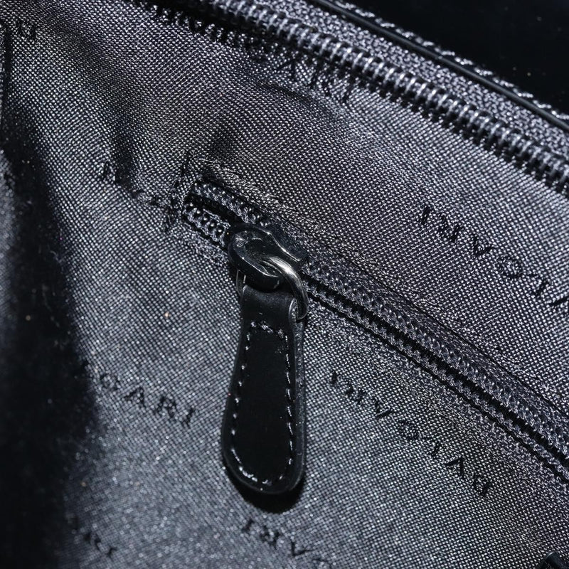 Bvlgari Logomania Canvas With Leather Blue Bag