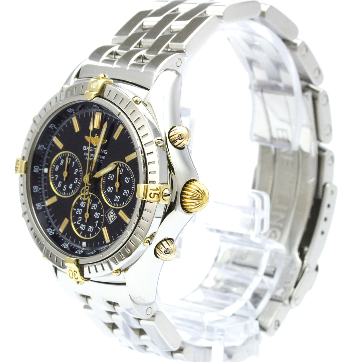 Breitling Windrider Shadow Flyback Chronograph Automatic Stainless Steel And Yellow Gold Watches