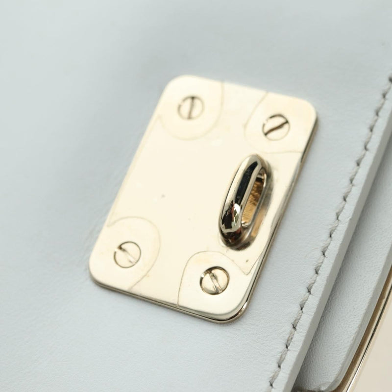 Salvatore Ferragamo Vala Chain Leather White Bag