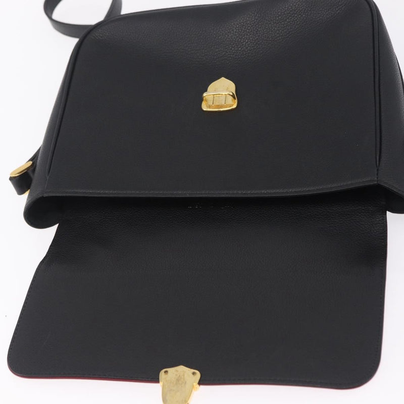 Saint Laurent Vintage Shoulder Bag Leather Black