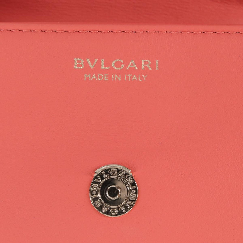 Bvlgari Serpenti Cabochon Diagonal Quilted Leather Pink Bag