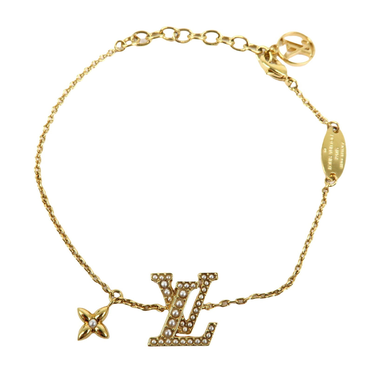 Louis Vuitton Lv Iconic Metal With Crystals Gold Bijoux