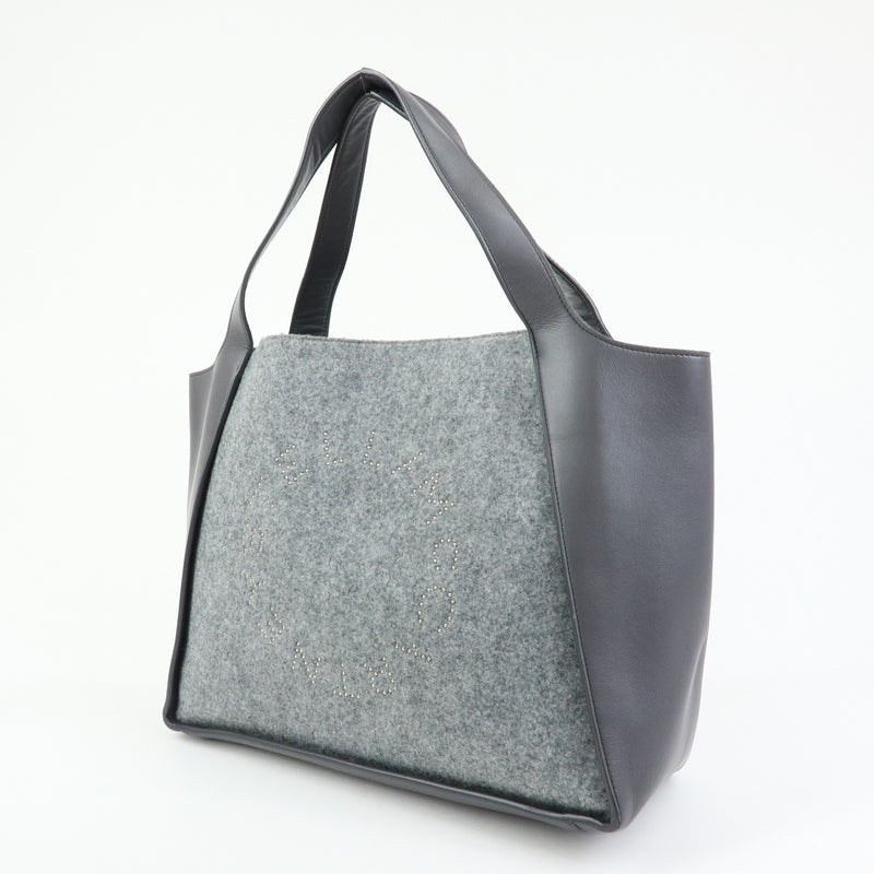 Stella Mccartney Alter Faux Leather Gray Canvas Bag