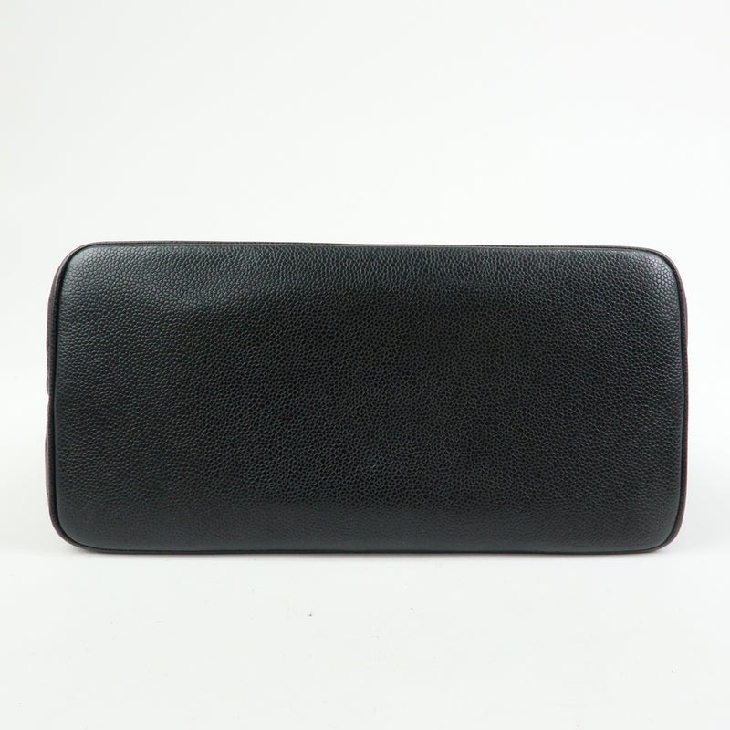 Chanel Medallion Quilted Caviar Black Leather Bag