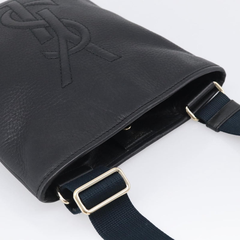 Saint Laurent Vintage Shoulder Bag Leather Black