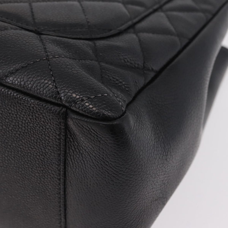 Chanel Grand Shopping Quilted Caviar Black Leather Bag