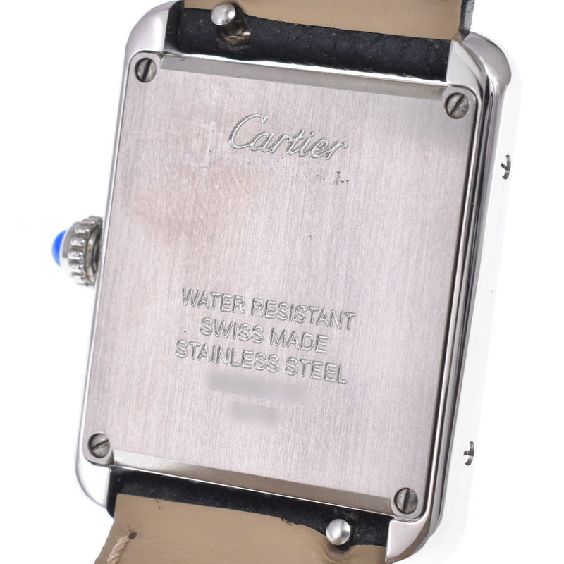 Cartier Tank Solo Quartz Stainless Steel And Leather Watches