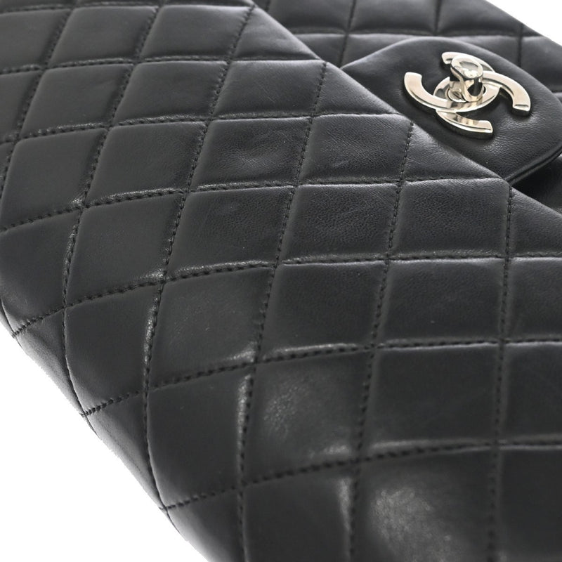 Chanel Classic Double Flap Quilted Lambskin Black Leather Bag
