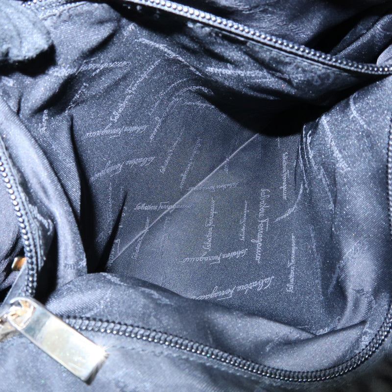 Salvatore Ferragamo Gancini Leather Black Bag