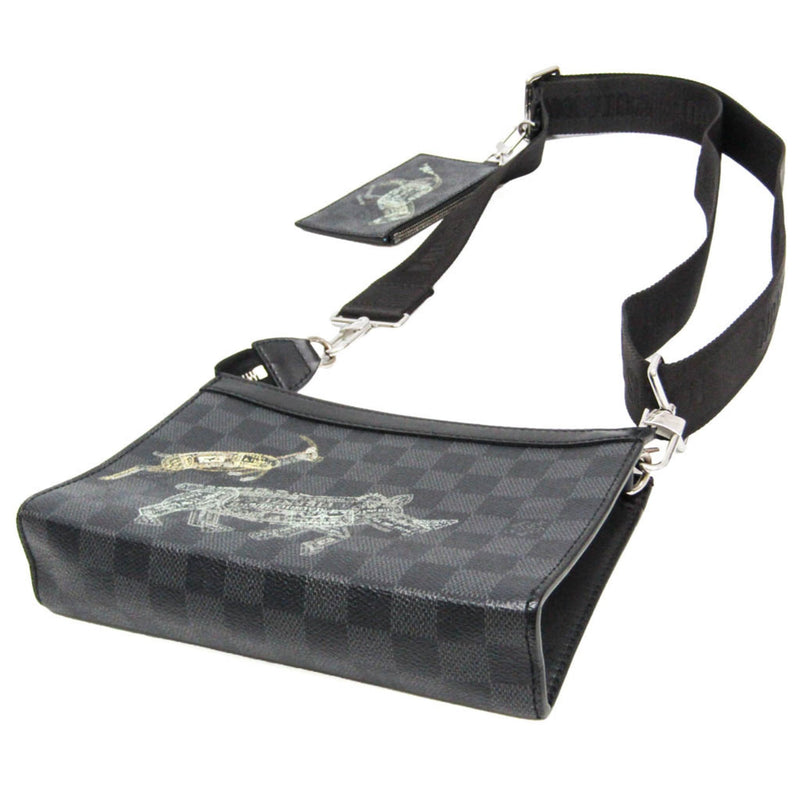 Louis Vuitton Gaston Wearable Limited Edition Wild Animals Damier Graphite Black Canvas Bag