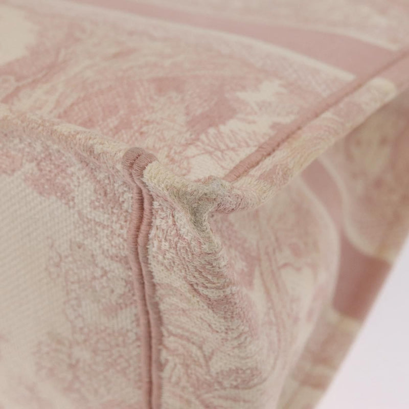 Christian Dior Book Embroidered Canvas Pink Bag