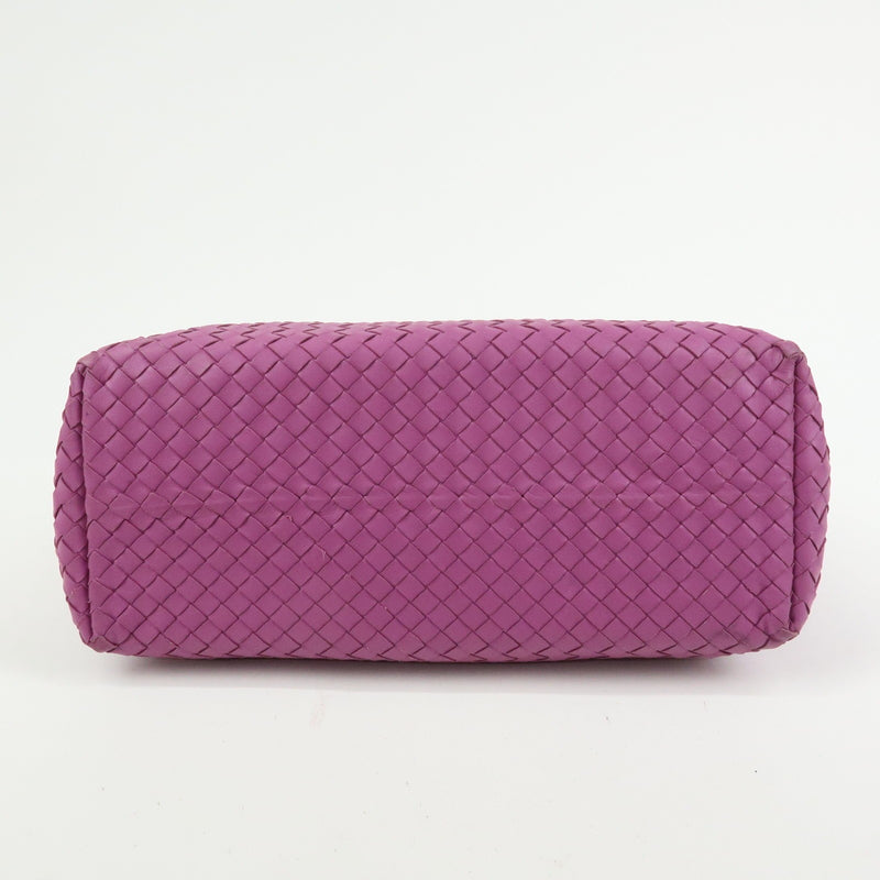 Bottega Veneta Garda Intrecciato Nappa Purple Leather Bag