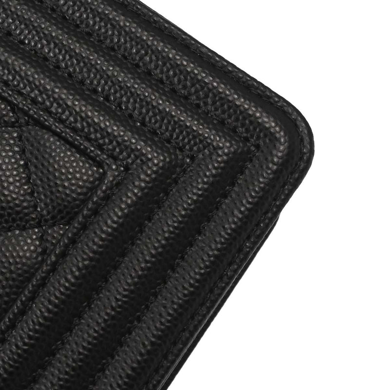 Chanel So Black Boy Flap Quilted Caviar Calfskin Bag