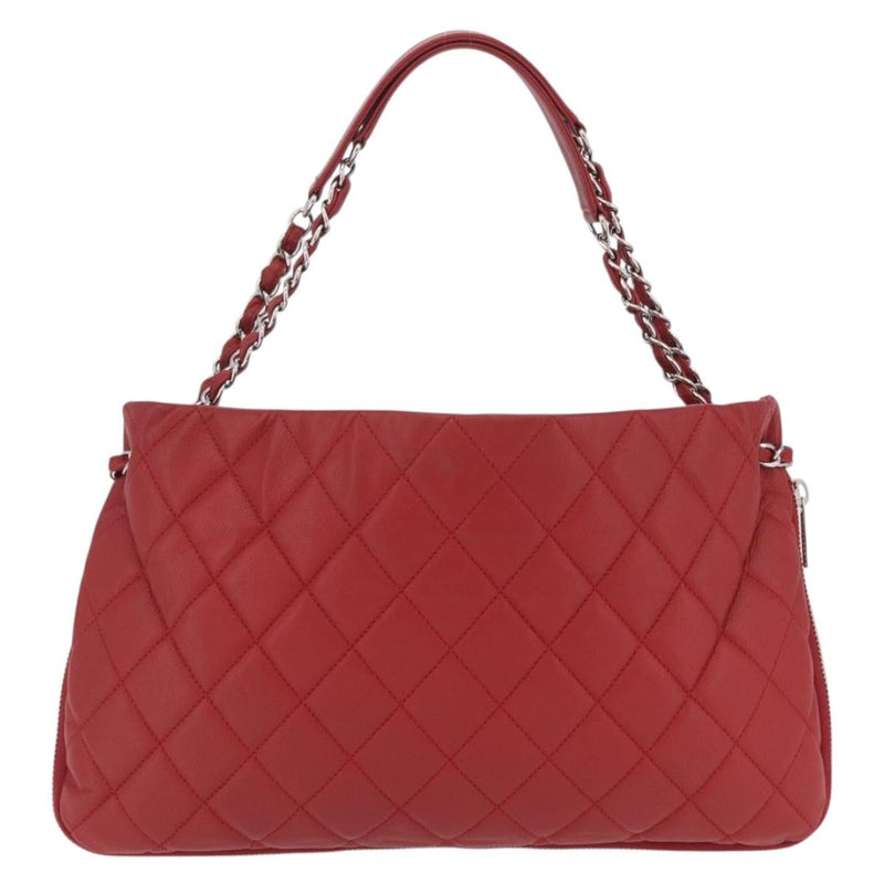Chanel Timeless Cc Expandable Quilted Caviar Red Leather Bag