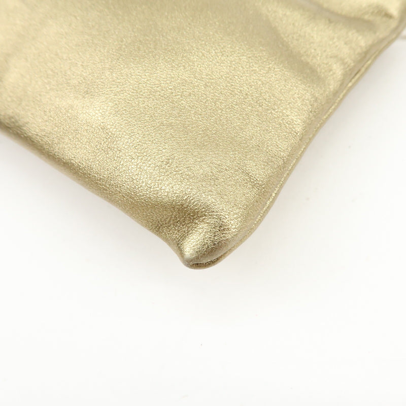 Salvatore Ferragamo Gancini Leather Gold Bag
