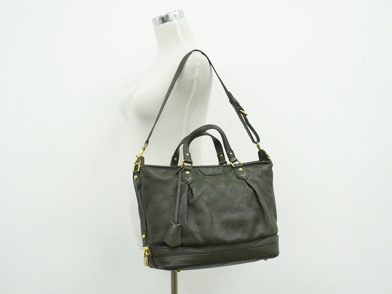 Louis Vuitton Stellar Mahina Leather Khaki Bag