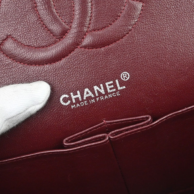 Chanel Classic Double Flap Quilted Lambskin Black Leather Bag