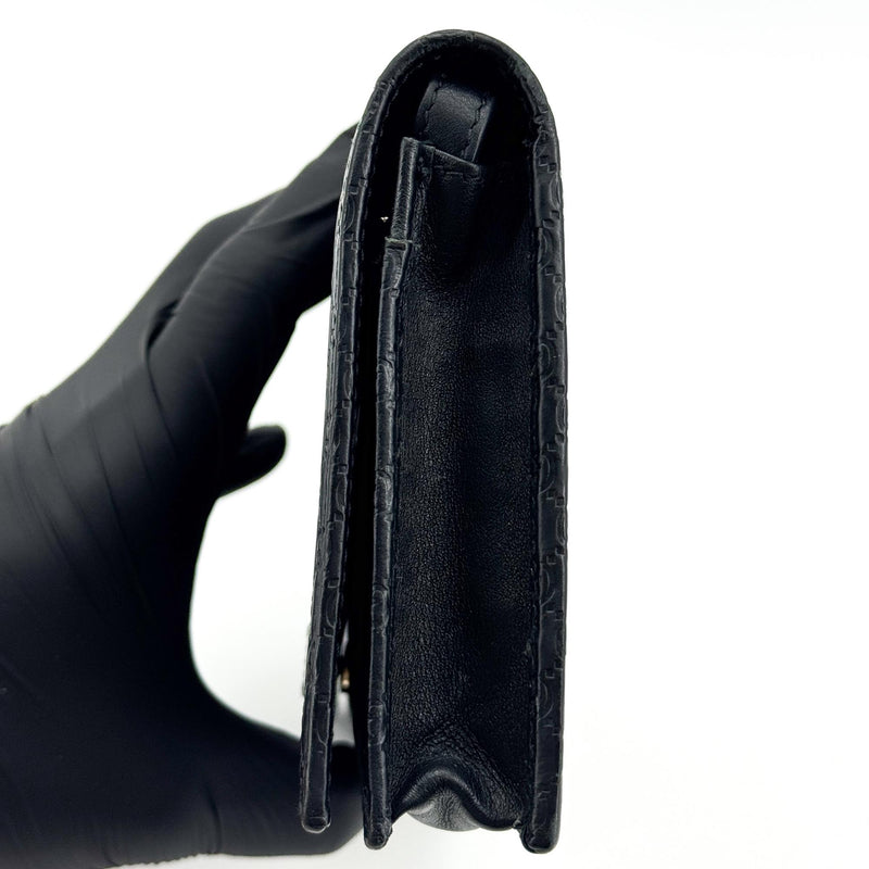 Gucci Wallet On Strap Microguccissima Leather Black Bag