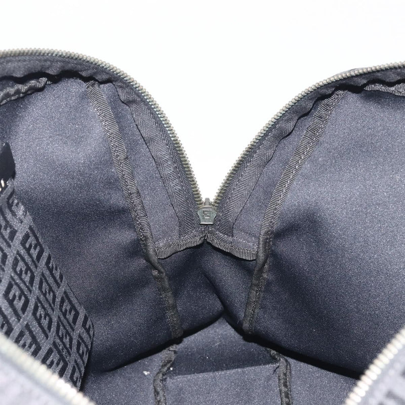 Fendi Shoulder Zucchino Canvas Black Bag