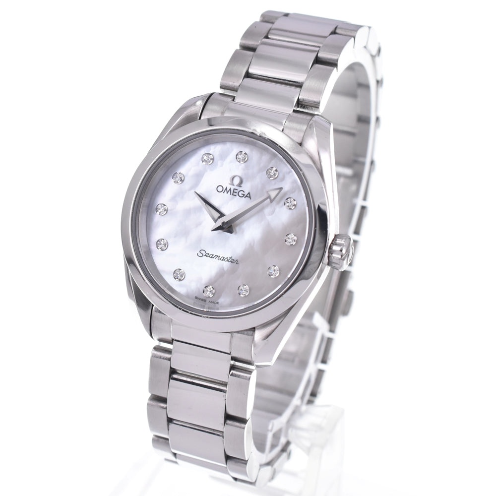 Omega Seamaster Aqua Terra 150m Quartz Stainless Steel With Diamond Markers And Mother Of Pearl Watches