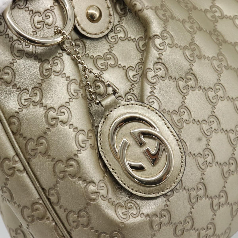 Gucci Sukey Top Handle Guccissima Leather Gold Bag
