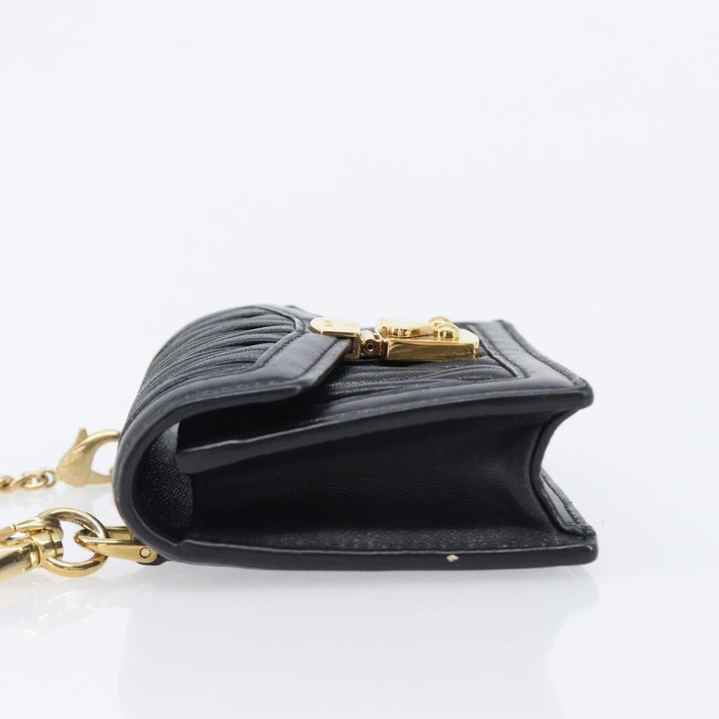 Miu Miu Biker Chain Matelasse Leather Black Bag