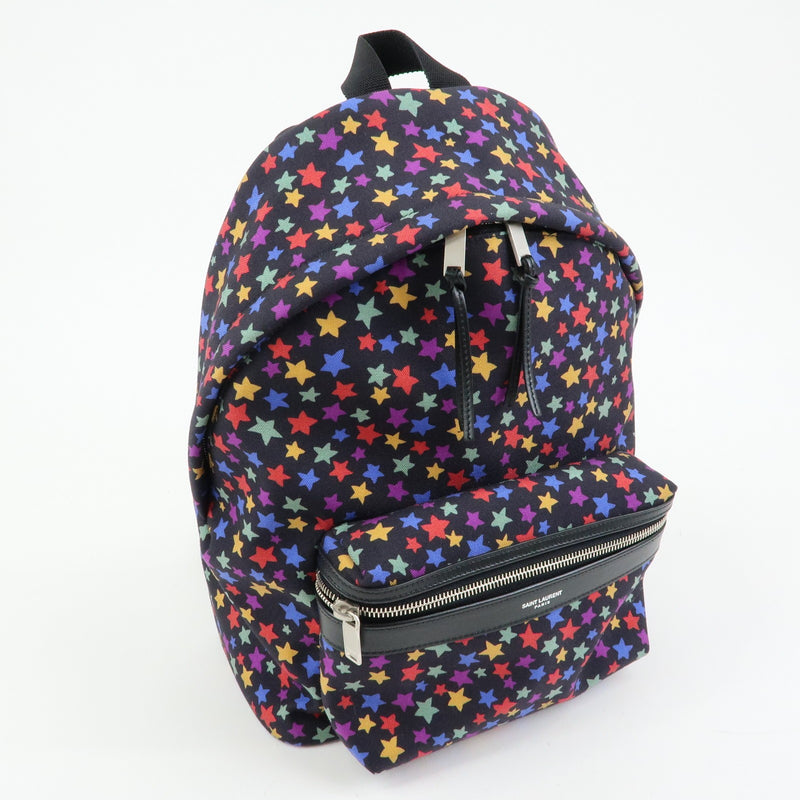 Saint Laurent City Printed Corduroy Multicolour Canvas Bag
