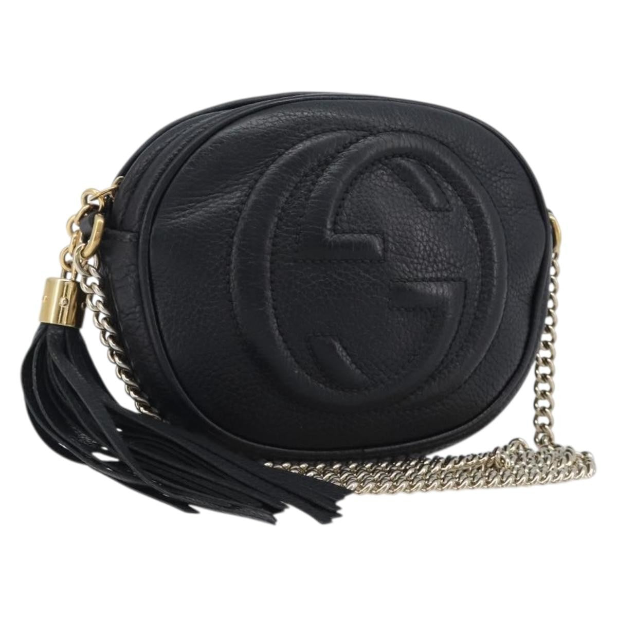 Gucci Soho Chain Leather Black Bag