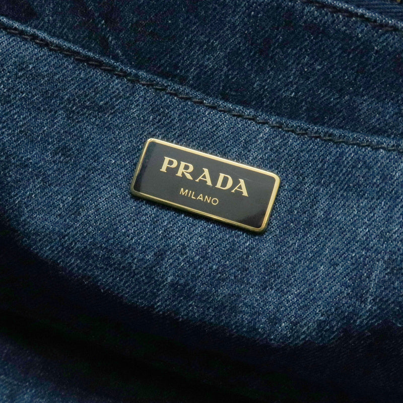 Prada Canapa Convertible Denim Blue Denim_jeans Bag