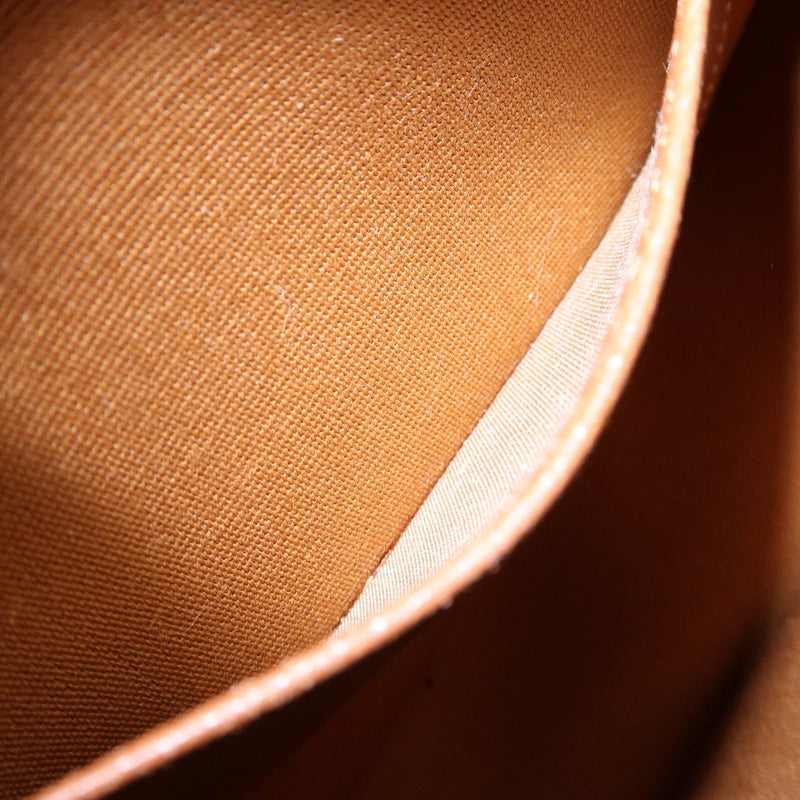 Celine Round Purse On Strap Triomphe Coated Canvas Beige Bag