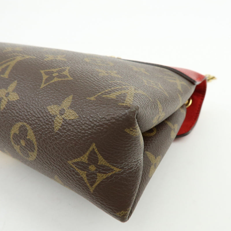 Louis Vuitton Pallas Chain Monogram Canvas And Calfskin Brown Bag
