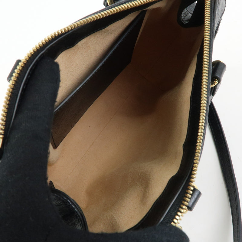 Gucci Ophidia Top Handle Leather Black Bag