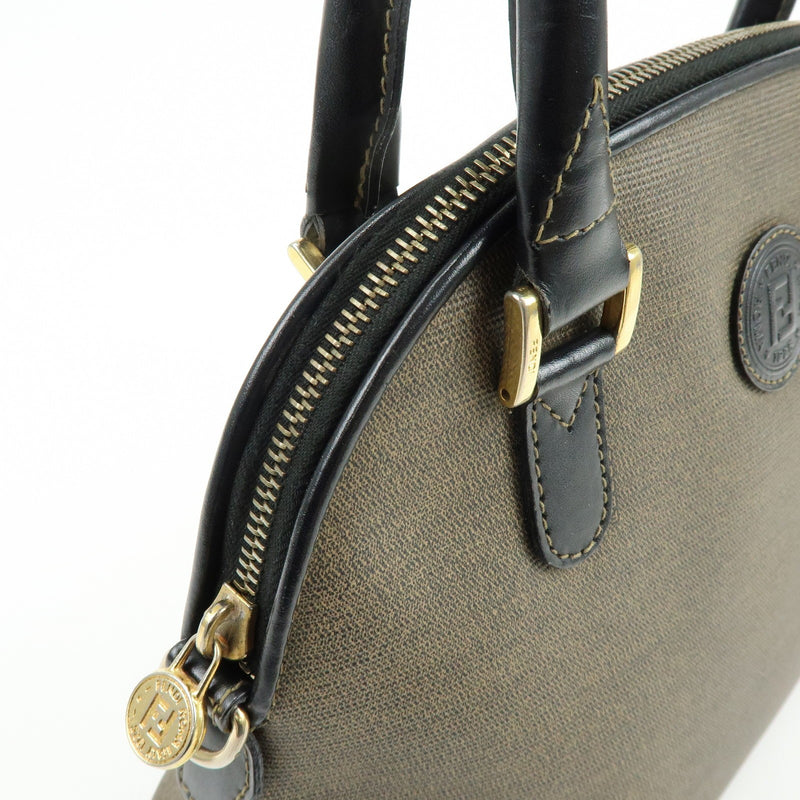 Fendi Vintage Dome Satchel Leather Brown