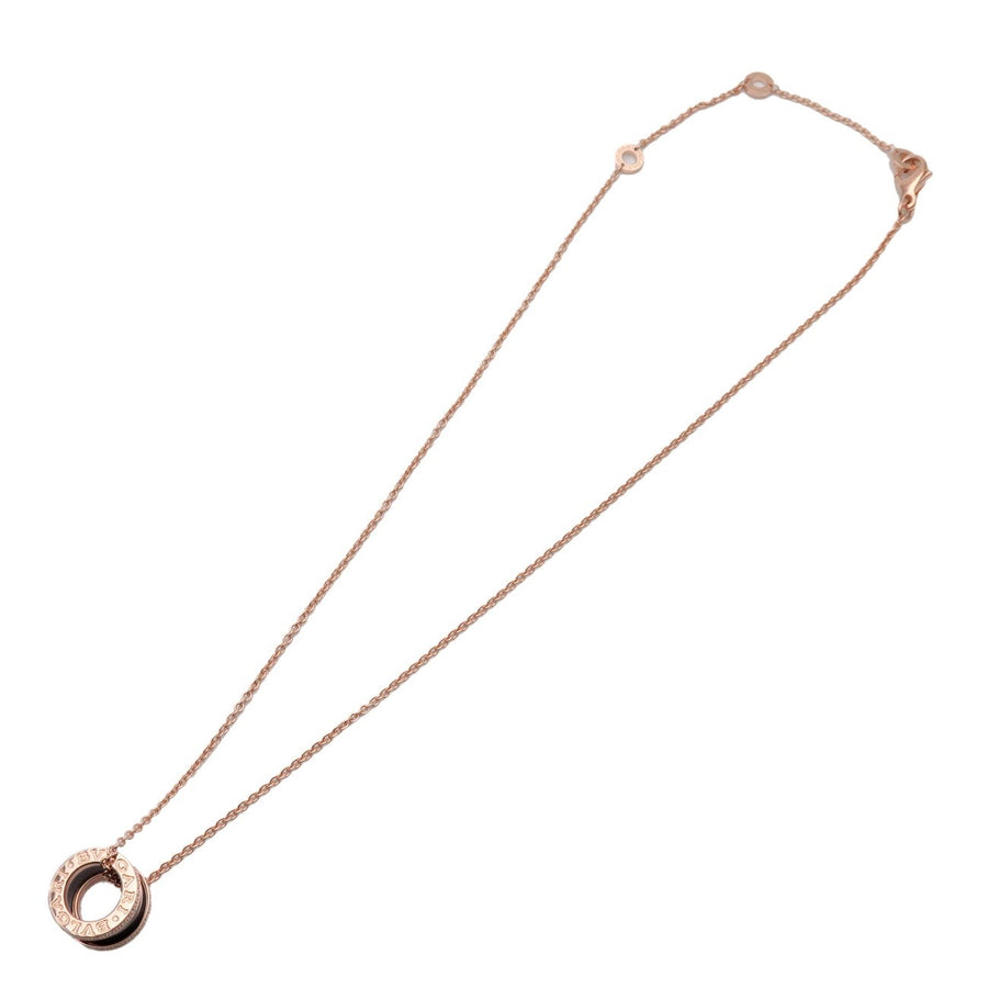 Bvlgari B.zero1 Pendant 18k Rose Gold And Ceramic With Diamonds Pink Rose_gold Bijoux