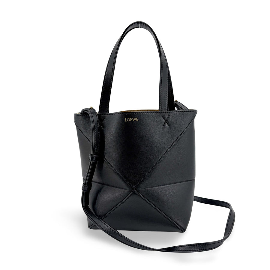 Loewe Puzzle Fold Leather Black Bag