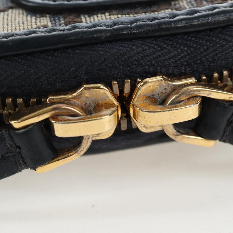 Christian Dior 30 Montaigne Phone Holder On Chain Oblique Canvas Navy Bag