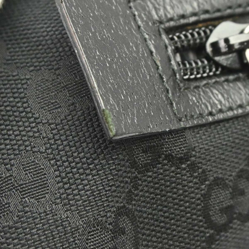 Gucci Zip Around Bowling Gg Canvas Black Bag