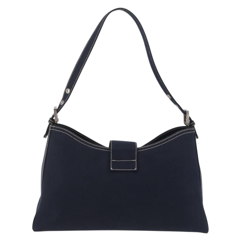 Fendi Baguette Canvas Navy Bag